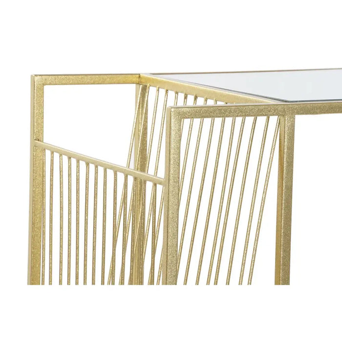 поставка за списания DKD Home Decor Златен Метал Огледало