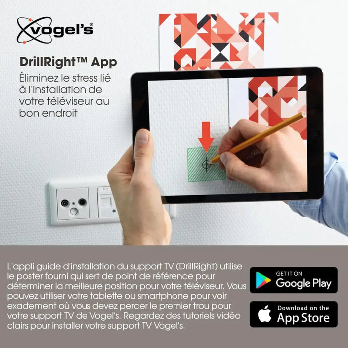 Поставка за стена за телевизор с дръжка Vogel’s TVM5445