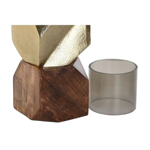 Поставка за свещ DKD Home Decor 10 x 10 x 40,5 cm Кристал