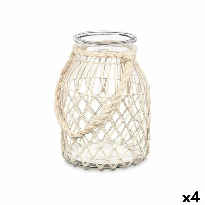 Поставка за свещ Gift Decor 22812W 22812W Бял Прозрачен