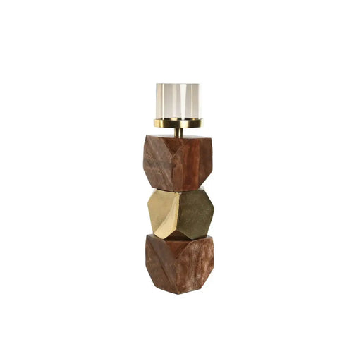 Поставка за свещ DKD Home Decor 10 x 10 x 40,5 cm Кристал
