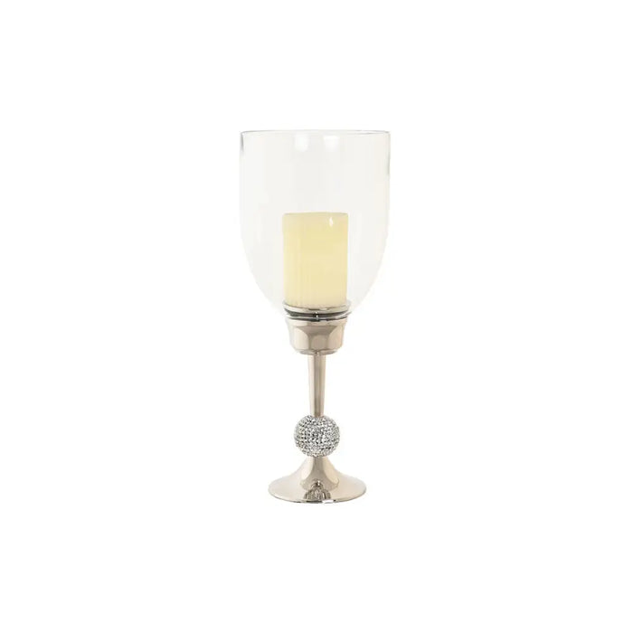 Поставка за свещ DKD Home Decor 16 x 16 x 41 cm Сребрист