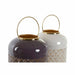 Поставка за свещ DKD Home Decor Бежов Алуминий 24 x 24 x 57