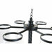 Поставка за свещ DKD Home Decor Черен Метал Кристал 53 x 53