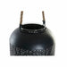 Поставка за свещ DKD Home Decor Черен Метал Въже (22 x 22 x