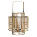 Поставка за свещ DKD Home Decor Естествен Метал Бамбук 30 x