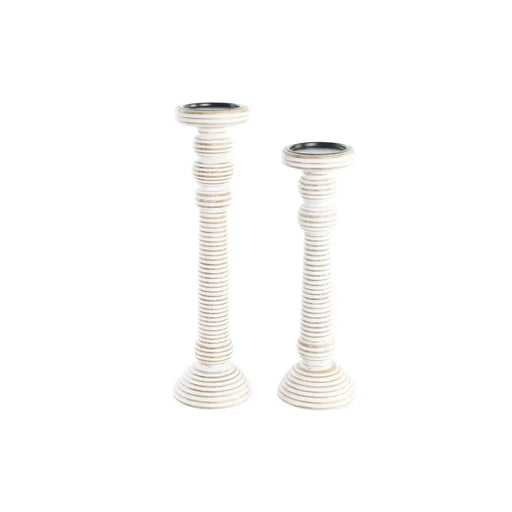 Поставка за свещ DKD Home Decor Желязо Дърво манго