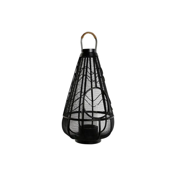 Поставка за свещ Home ESPRIT Черен Метал 28 x 28 x 50 cm