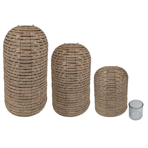 Поставка за свещ Home ESPRIT плетена ракита Кристал 40 x 40