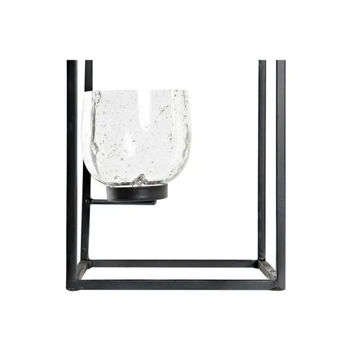 Поставка за свещ DKD Home Decor Кристал Черен Прозрачен 18