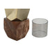 Поставка за свещ DKD Home Decor Кафяв Златен Алуминий