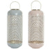 Поставка за свещ DKD Home Decor Син Розов Алуминий 24 x 24