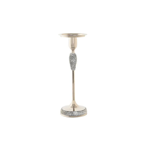 Поставка за свещ DKD Home Decor Сребрист Акрилен Алуминий