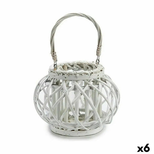Поставка за свещ Gift Decor 38618 38618 Бял плетена ракита