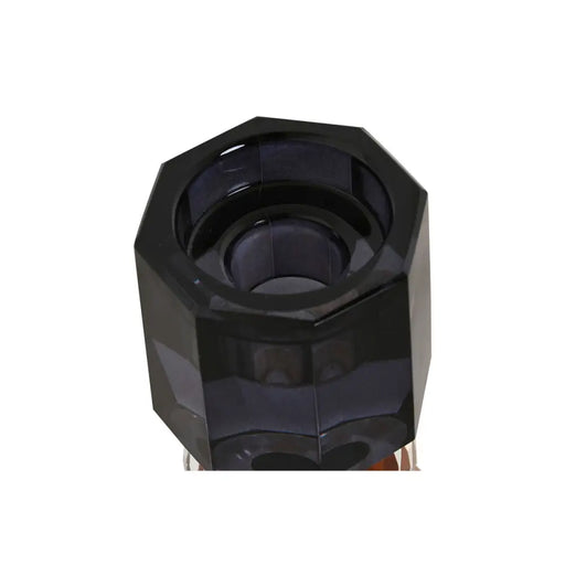 Поставка за свещ Home ESPRIT Сив Кехлибар Кристал 5,5 X 5,5