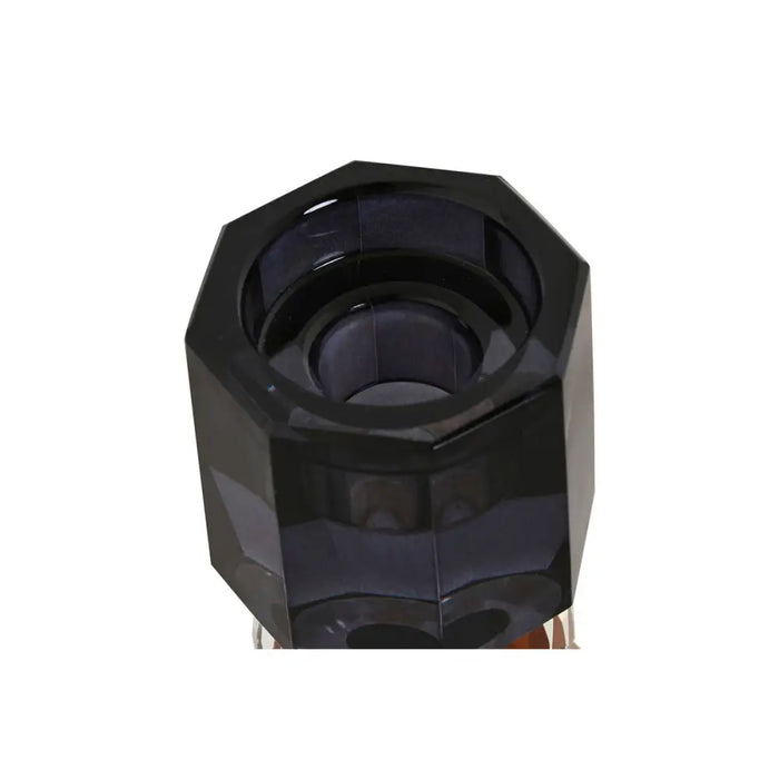 Поставка за свещ Home ESPRIT Сив Кехлибар Кристал 5,5 X 5,5