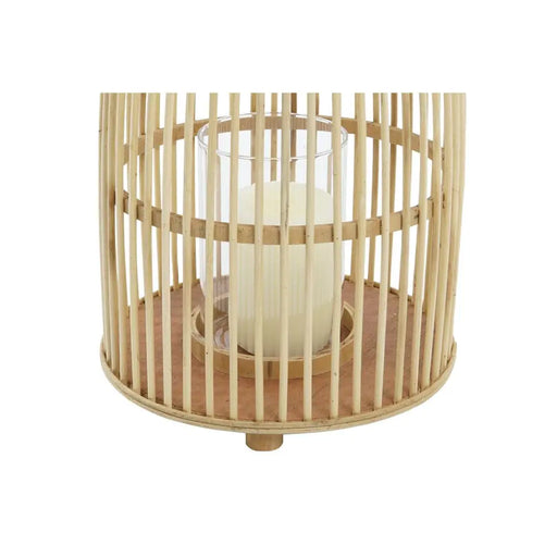 Поставка за свещ DKD Home Decor Кристал Бамбук (25 x 25 x