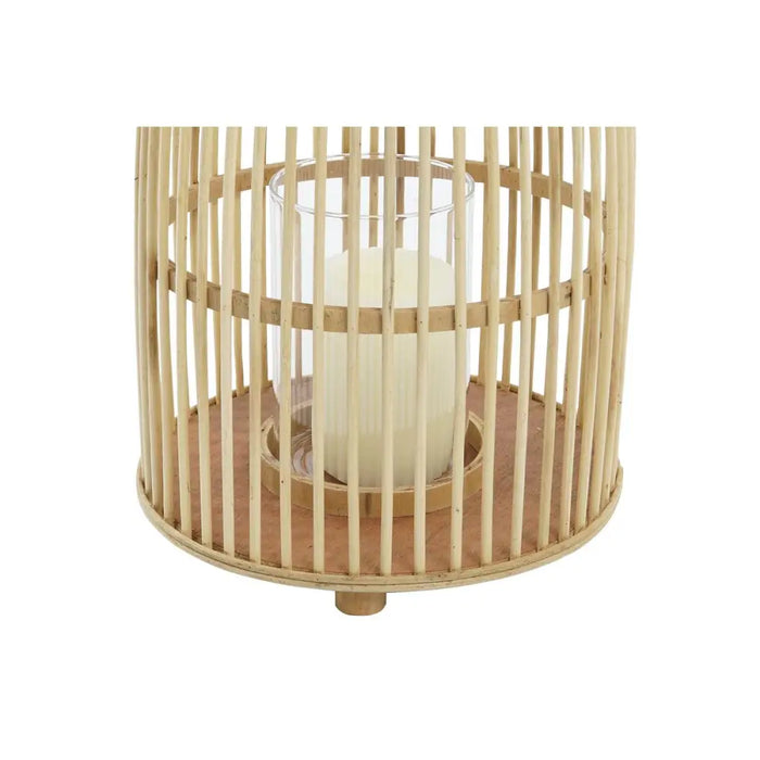 Поставка за свещ DKD Home Decor Кристал Бамбук (25 x 25 x