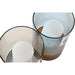 Поставка за свещ DKD Home Decor Кристал Двуцветен Восък 13