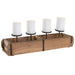 Поставка за свещ Home ESPRIT Естествен Желязо Тик 60 x 15 x
