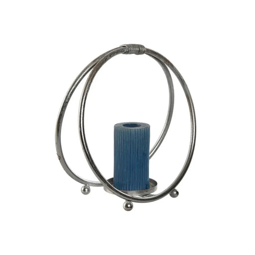 Поставка за свещ Home ESPRIT Сребрист Метал 38 x 16 x 38,5