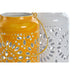 Поставка за свещ Home ESPRIT Жълт Бял Желязо 15 x 15 x 26