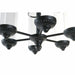 Поставка за свещ DKD Home Decor Черен Метал Кристал 53 x 53