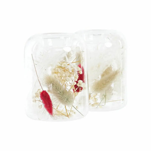 Поставка за свещ DKD Home Decor Сухо цвете 8 x 8 x 11 cm