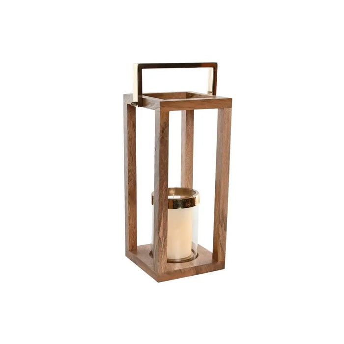 Поставка за свещ Home ESPRIT Кафяв Стомана Дърво манго 25 x