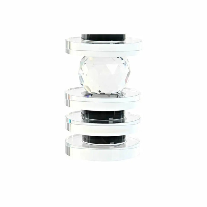 Поставка за свещ DKD Home Decor Син Черен Кристал 6 x 6 x