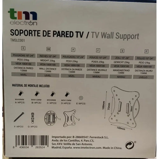 Поставка за телевизор TM Electron 15 kg 10’’-24’’