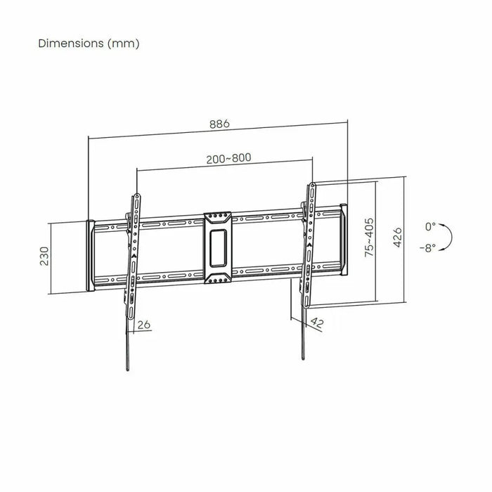 Поставка за телевизор Aisens WT100T-367 43’’ 100’’ 75 Kg
