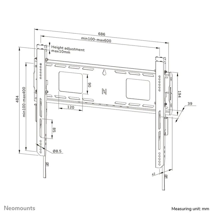 Поставка за телевизор Neomounts WL30-750BL16 42’’ 86’’