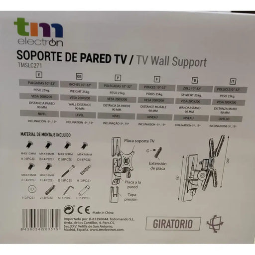 Поставка за телевизор TM Electron 25 kg 10’’-32’’
