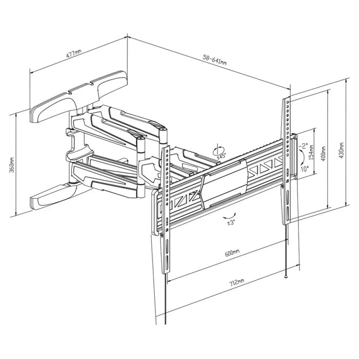 Поставка за телевизор TM Electron 32’’ 65’’ 50 kg