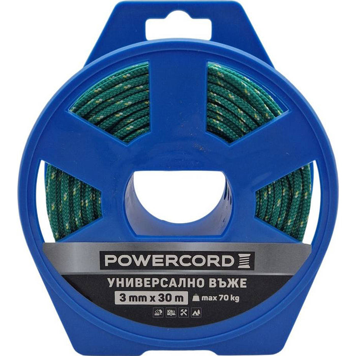 УНИВЕРСАЛНО ВЪЖЕ POWERCORD 3 ММ 30 М ЗЕЛЕНО