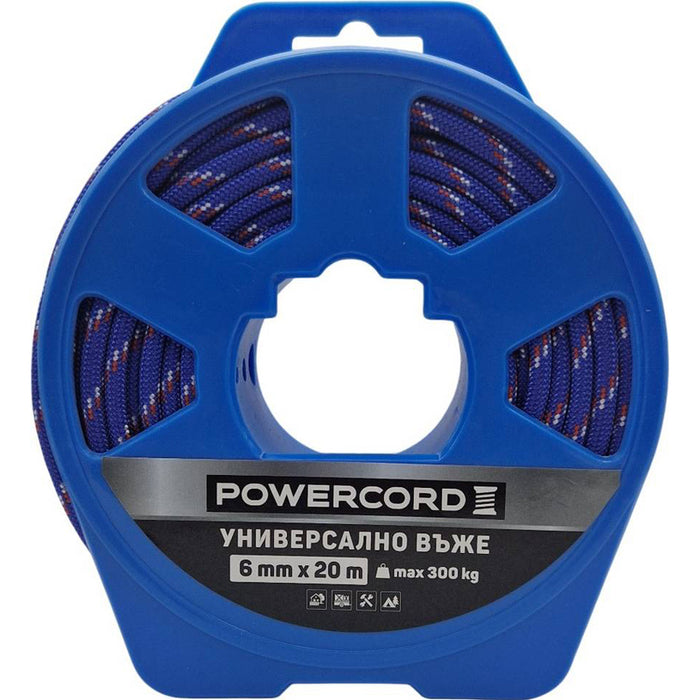 УНИВЕРСАЛНО ВЪЖЕ POWERCORD 6 ММ 20 М СИНЬО