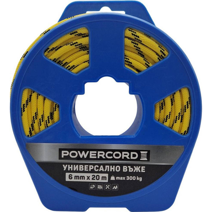 УНИВЕРСАЛНО ВЪЖЕ POWERCORD 6 ММ 20 М ЖЪЛТО