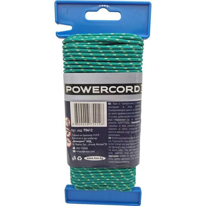 УНИВЕРСАЛНО ВЪЖЕ POWERCORD 3 ММ 20 М ЗЕЛЕНО