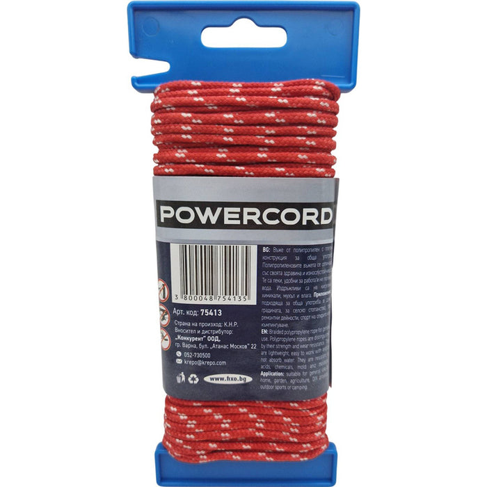 УНИВЕРСАЛНО ВЪЖЕ POWERCORD 3 ММ 20 М ЧЕРВЕНО