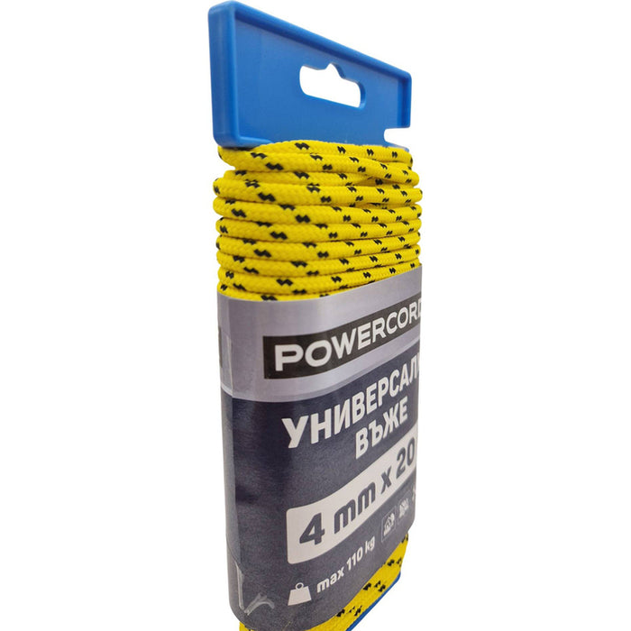 УНИВЕРСАЛНО ВЪЖЕ POWERCORD 4 ММ 20 М ЖЪЛТО