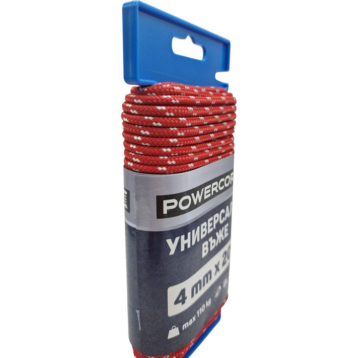 УНИВЕРСАЛНО ВЪЖЕ POWERCORD 4 ММ 20 М ЧЕРВЕНО
