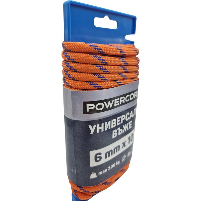 УНИВЕРСАЛНО ВЪЖЕ POWERCORD 6 ММ 10 М ОРАНЖЕВО