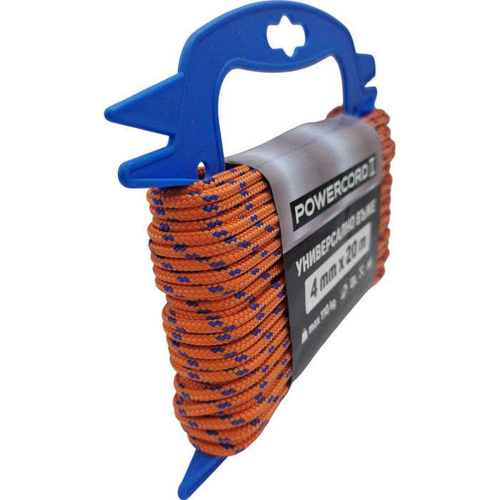 ВЪЖЕ ШИРОК ДЪРЖАЧ POWERCORD 4 ММ 20 М ОРАНЖЕВО