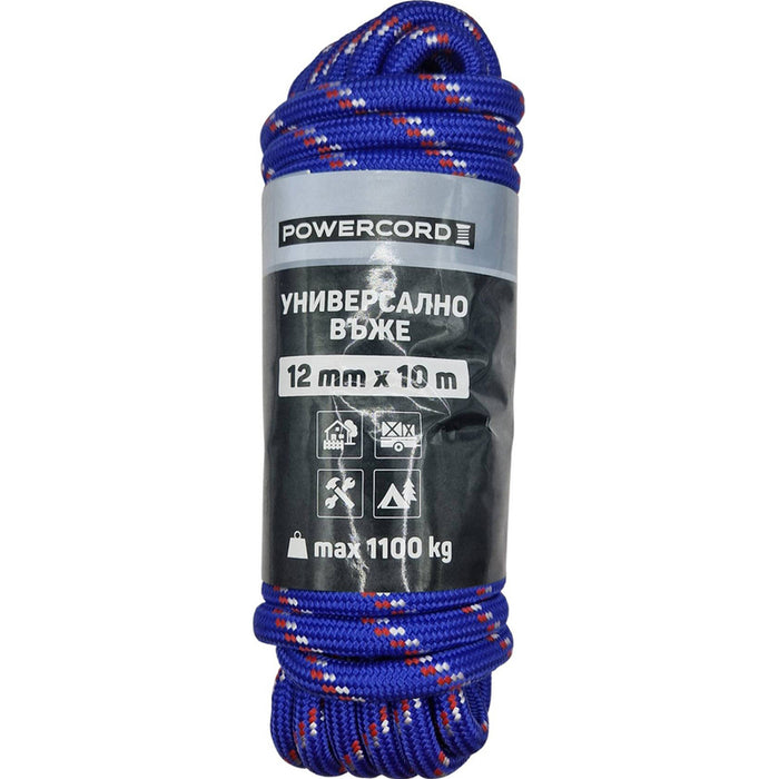 УНИВЕРСАЛНО ВЪЖЕ POWERCORD 12 ММ10 М СИНЬО