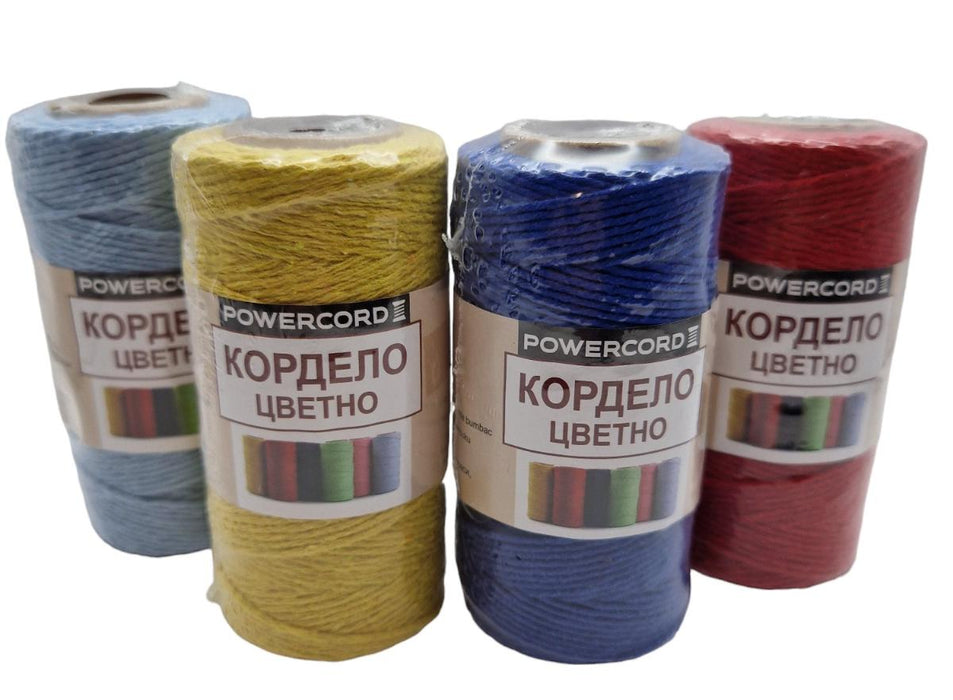 ВЪЖЕ КОРДЕЛО ЦВЕТНО 1ММ 100М