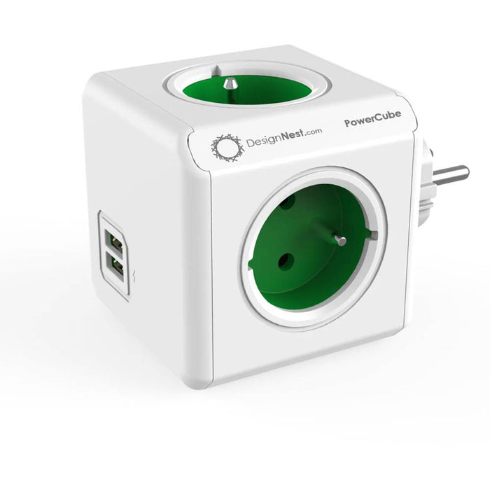 Разклонител POWERCUBE PC 1202GN 4 ГН. 2XUSB