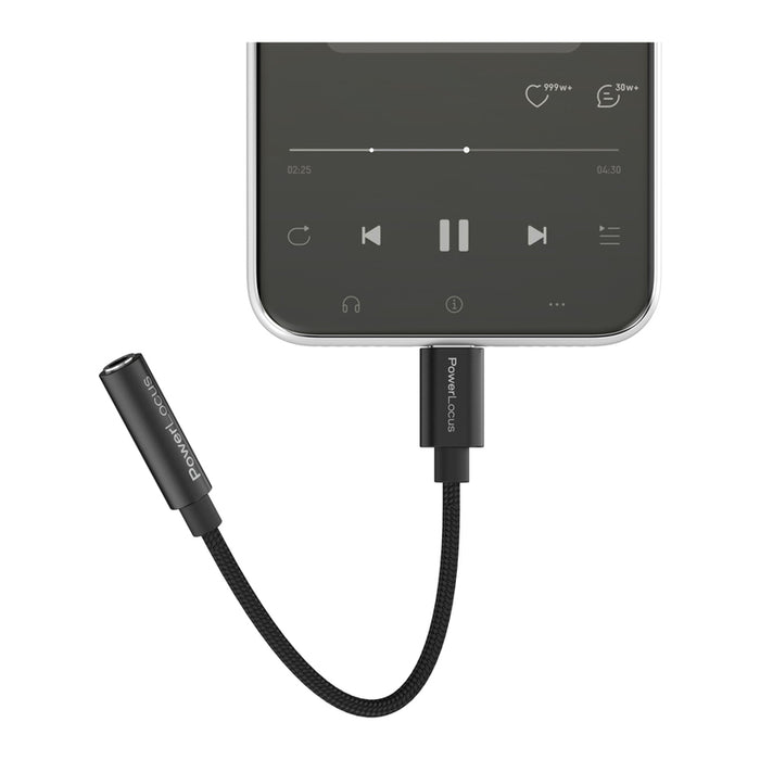 Кабел POWERLOCUS 3.5MM AUX-USB-C