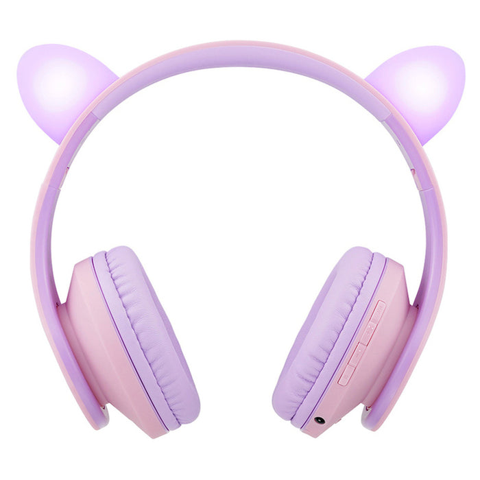 Стерео слушалки POWERLOCUS P2 KIDS CAT PINK/PUR