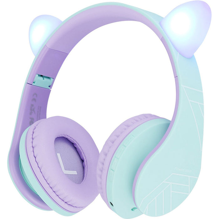 Стерео слушалки POWERLOCUS P2 KIDS CAT PUR/GREE